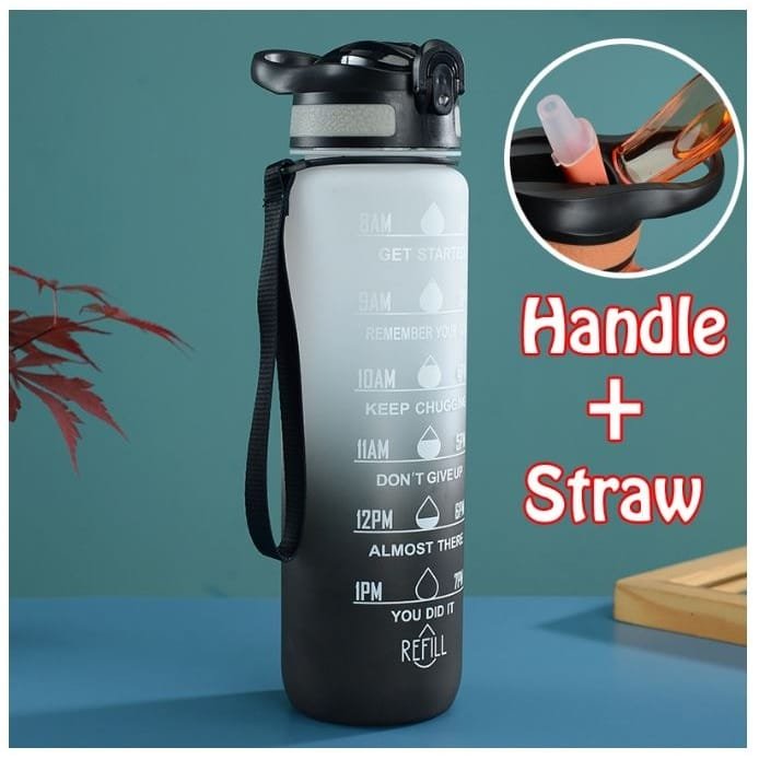 Gradient color graduated water bottle