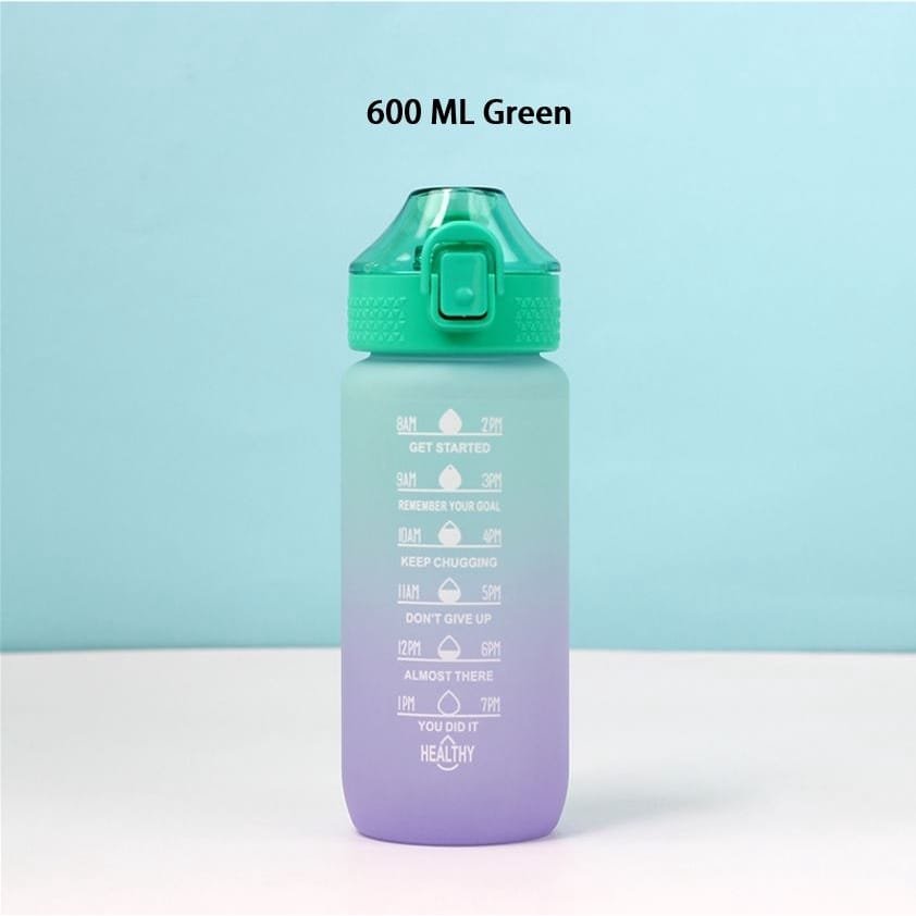 Gradient color graduated water bottle