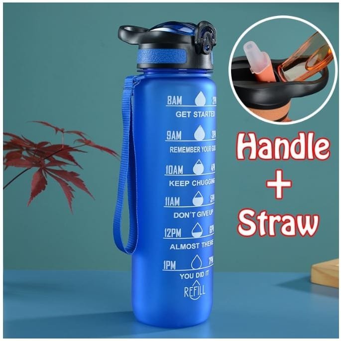 Gradient color graduated water bottle