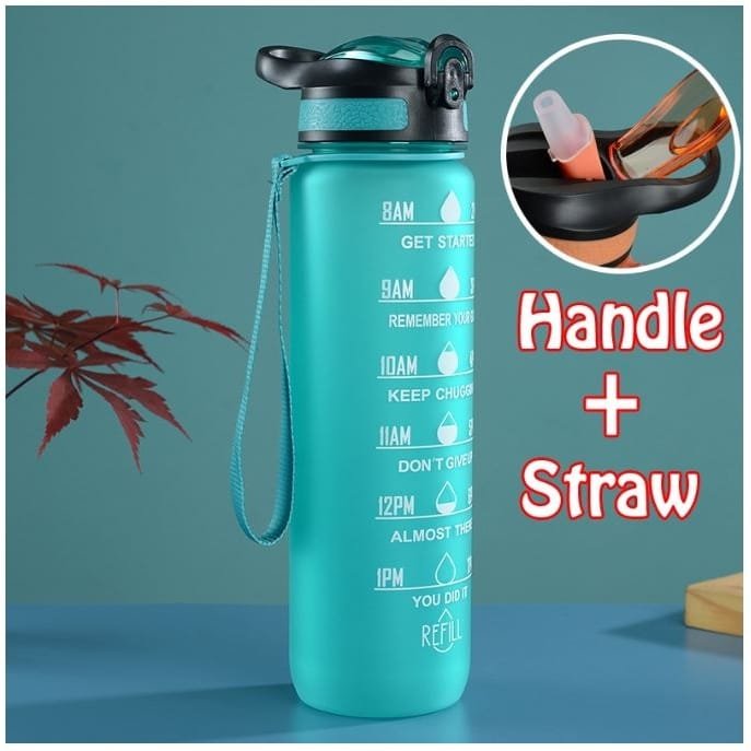 Gradient color graduated water bottle