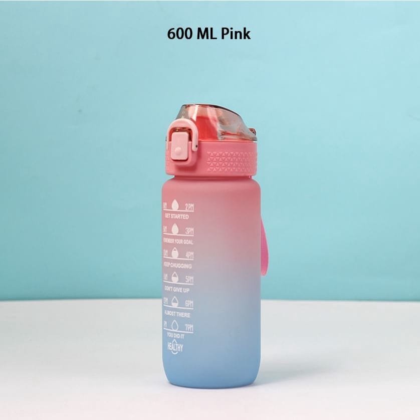 Gradient color graduated water bottle