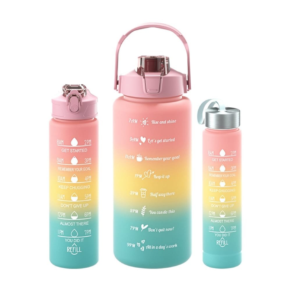 Gradient color graduated water bottle