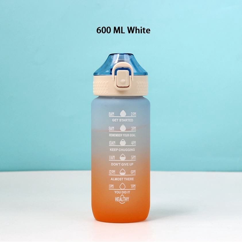 Gradient color graduated water bottle