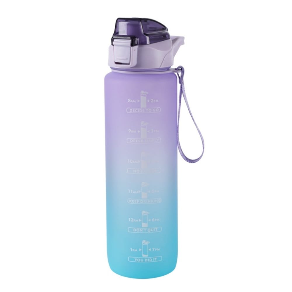 Gradient color graduated water bottle