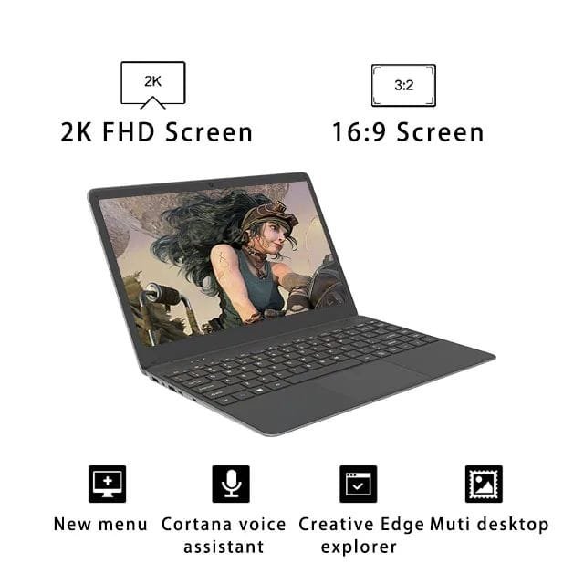 Ram  4GB Rom 256GB  15.6" Laptop Computer 2.4G/5.0G Wifi Bluetooth
