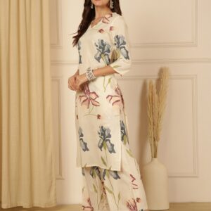 Anouk Rustic Women Floral Printed Regular Pure Cotton Kurta with Palazzos