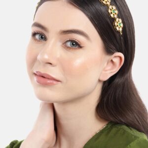 Anouk Women Kundan Studded Gold-Plated Mathapatti