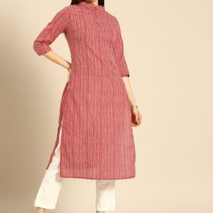 Anouk Women Red & White Printed Kurta