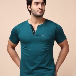 berry blues Men Henley Neck T-shirt