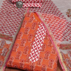 Biba Floral Printed Pure Cotton Unstitched Dress Material