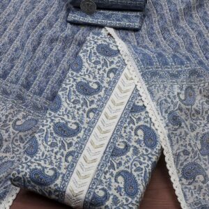 Biba Paisley Priented Pure Cotton Unstitched Dress Material