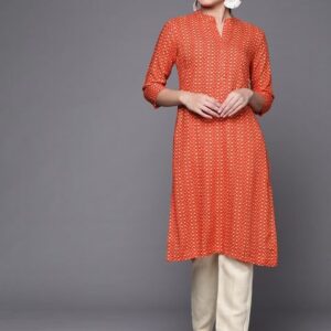 Biba Women Assorted Geometric Printed Kurta