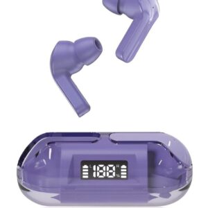 COREGENIX Capsule Bluetooth True Wireless (TWS) In Ear 30 Hours Playback Low Latency IPX5(Splash & Sweat Proof) Purple