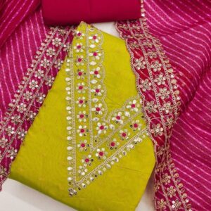 KALINI Embroidered Unstitched Dress Material