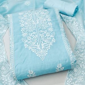 KALINI Ethnic Motifs Embroidered Unstitched Dress Material