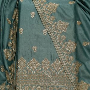 Koskii Ethnic Motifs Embroidered Pure Cotton Unstitched Dress Material