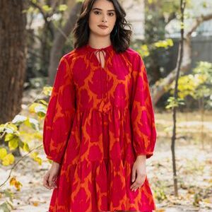 Mabish By Sonal Jain Balloon Sleeve Layered Mini Dress