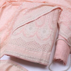 Meena Bazaar Embroidered Unstitched Dress Material