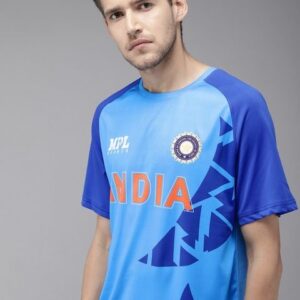 MPL SPORTS Men Blue Team India T20 World Cup Stadium Jersey T-shirt