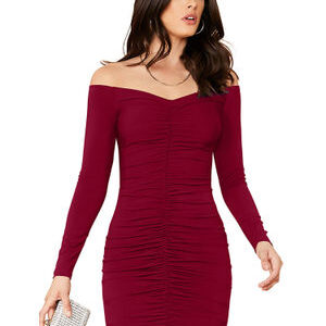 Odette Maroon Bodycon for Women