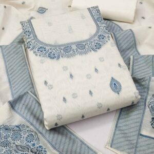 Peachmode Ethnic Motifs Woven Design Zari Pure Cotton Unstitched Dress Material