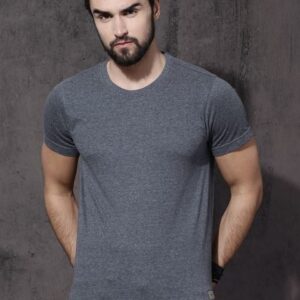 Roadster Men Blue Solid Round Neck T-shirt