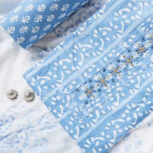 SALWAR STUDIO Ethnic Motifs Printed Pure Cotton Unstitched Dress Material