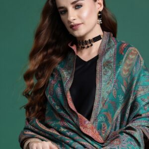 Sangria Paisley Woven Design Stole