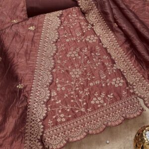 Soch Floral Embroidered Zari Unstitched Dress Material