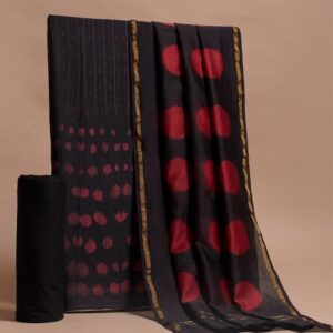 Taneira Abstract Printed Silk Cotton Unstitched Dress Material