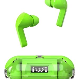 VEhop Capsule Bluetooth True Wireless (TWS) In Ear 30 Hours Playback Low Latency,Powerfull bass IPX4(Splash & Sweat Proof) Green