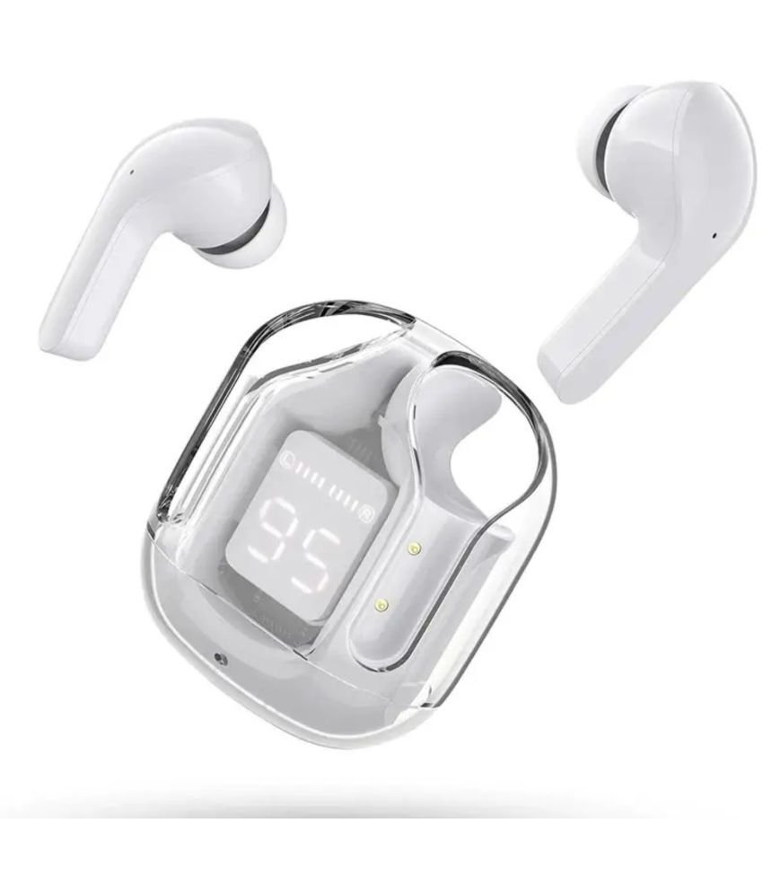 VEhop Ultrapods Bluetooth True Wireless (TWS) In Ear 30 Hours Playback Fast charging,Powerfull bass IPX4(Splash & Sweat Proof) White