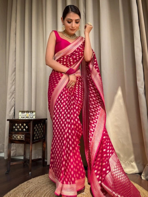 all about you Woven Design Pure Silk Banarasi Saree