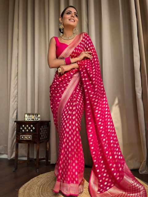 all about you Woven Design Pure Silk Banarasi Saree