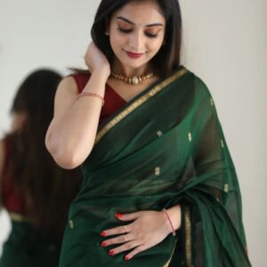 all about you Woven Design Zari Pure Silk Banarasi Saree