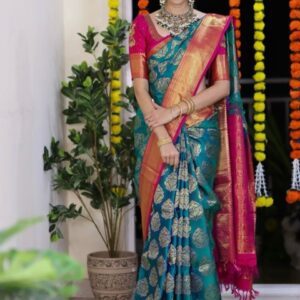 all about you Woven Design Zari Pure Silk Banarasi Saree
