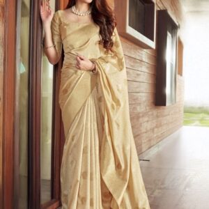 all about you Woven Design Zari Pure Silk Kanjeevaram Saree