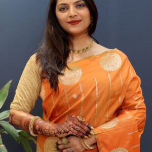 amirat Woven Design Zari Pure Silk Banarasi Saree