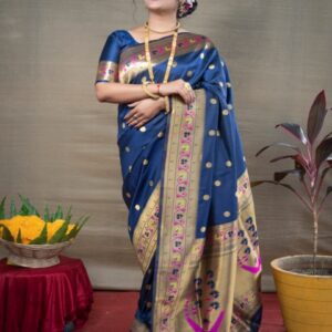 amirat Woven Design Zari Pure Silk Paithani Saree