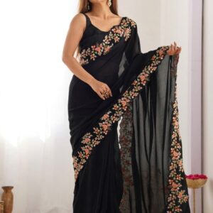 Anouk Embellished Embroidered Saree