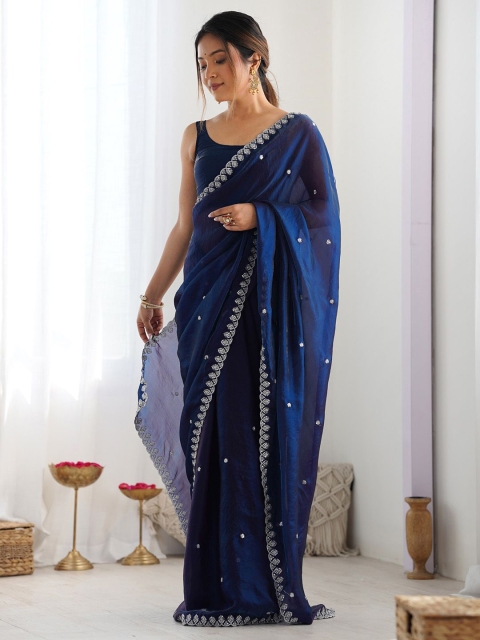 Anouk Embellished Sequinned Tissue Designer Saree