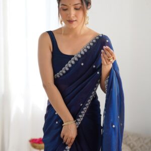 Anouk Embellished Sequinned Tissue Designer Saree