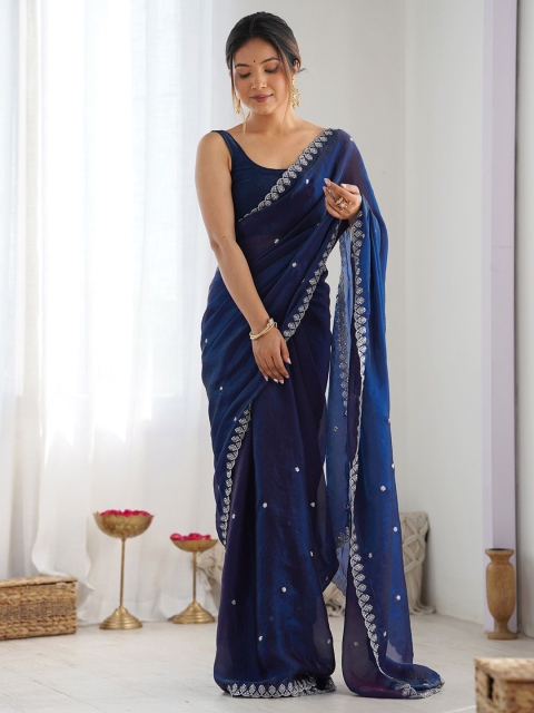 Anouk Embellished Sequinned Tissue Designer Saree