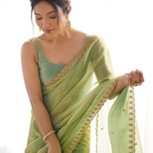 Anouk Embellished Sequinned Tissue Saree