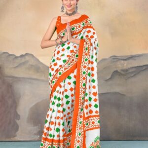 Anouk Ethnic Motifs Pure Cotton Block Print Saree
