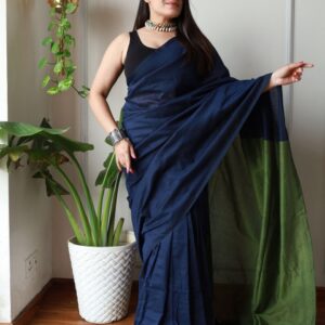 Anouk Pure Cotton Khadi Saree