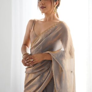 Anouk Women Embellished Sequinned Tissue Designer Saree