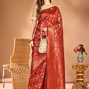 Anouk Woven Design Zari Banarasi Saree