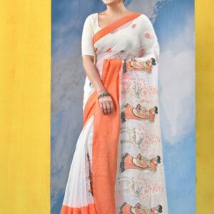 DESH BIDESH Woven Design Zari Pure Cotton Khadi Saree