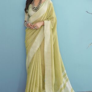 DEVATITHI Linen Blend Saree